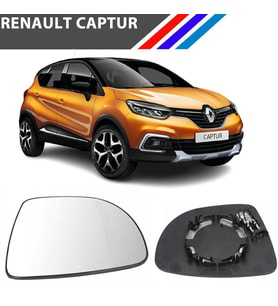 Otozet - Renault Captur Sağ Dış Ayna Camı Yolcu Tarafı Isıtmalı 2013 Sonrası 963658306R