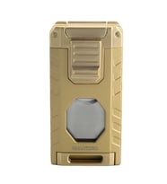 Quantoro Üç Torch Pürmüz Easy S/İğneli/Delicili Gold Metal Puro Çakmağı