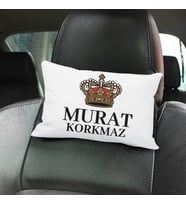 Kral Tacı İkonlu İsimli Araç Koltuk Yastığı