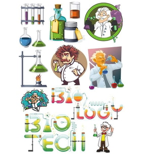 Bilim Profesör Sticker Set 11 Parça Telefon, Tablet, Defter, Laptop Sticker