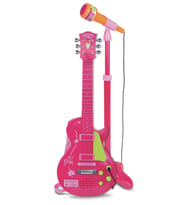 Ayaklı Mikrofonlu Pembe Gitar ile Eğlence Garanti! (Çok Renkli)