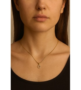 Zirkon Taşlı Harf Kolye Sade Şık Gold Ayarlanabilir Zincir Tüm Alfabe 925