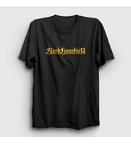 Presmono Unisex Siyah Logo Blind Guardian T-Shirt 19882tt