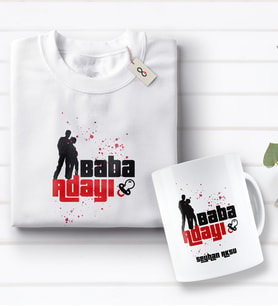 BK Gift Kişiye Özel Baba Adayı Tasarımlı Beyaz Tişört ve Kupa Seti-2 (Model 1)