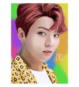 Bts Idol Jungkook Tablo Ahşap Poster Dekoratif Kod3248