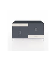 Kronos Konsol 5 Raflı 2 Çekmeceli 4 Kapaklı 176x59x99 Antrasit-Antrasit/Aytaşı