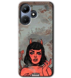 İnfinix Hot 30i Kılıf HD Desen Baskılı Kılıf - Devil Girl