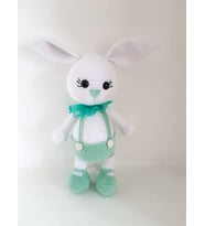 Müzikli Tombul Tavşan Amigurumi Organik Oyuncak