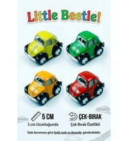 Çek Bırak Vosvos Kaplumbağa Araba 5 cm Mini Beetle Oyuncak Araba