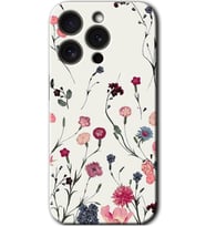 İphone 15 Pro Max Kılıf HD Desen Baskılı Kılıf - Mat Çiçek