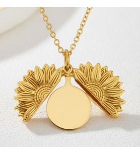 Kişiye Özel Doğum Çiçeği ve Harf Gravürlü Kadın Kolyesi – 316L Çelik Altın Renk Minimal Anlamlı Hediye (Rose Gold Altın)
