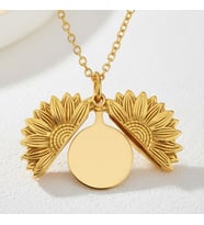 Kişiye Özel Doğum Çiçeği ve Harf Gravürlü Kadın Kolyesi – 316L Çelik Altın Renk Minimal Anlamlı Hediye (Rose Gold Altın)