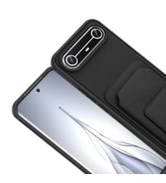 Tecno Spark Slim 5G Kılıf Deri Dokulu ve Kartlıklı BiKart TPU Premium Kapak (Siyah)