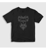 Presmono Unisex Çocuk Siyah Face Gorilla Goril T-Shirt 320497tt