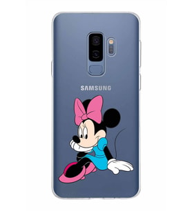 Samsung Galaxy S9 Plus Kapak Minnie Mouse Tasarımlı Şeffaf Silikon Kılıf