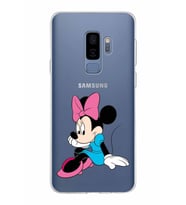 Samsung Galaxy S9 Plus Kapak Minnie Mouse Tasarımlı Şeffaf Silikon Kılıf