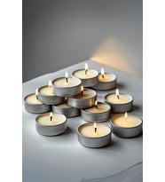 12'li Beyaz Tealight Mum Seti – Dekoratif ve Kullanışlı Tea Light Mumlar- Mum & Kandil