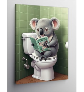 Kanvas Tablo Tuvalette Koala