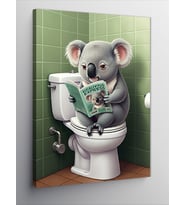 Kanvas Tablo Tuvalette Koala
