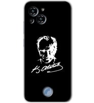 Reeder S23 Pro Max Kılıf HD Desen Baskılı Arka Kapak - Atatürk Silüet İmza