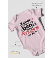 Anneanneye Özel Kısa Kollu Bebek Body %100 Pamuk