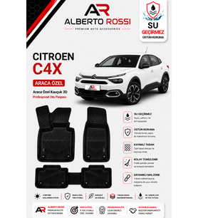 CITROEN C4X ELEKTRIKLI 2023 - 2026 Araca Özel Kauçuk 3D Profesyonel Oto Paspası