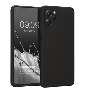 Microsonic Matte Silicone Xiaomi Poco X5 Pro Kılıf Siyah (Siyah)