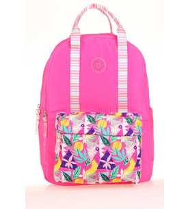Kaukko Double Stripe Sırt Çantası Pink K1762 (Pembe)