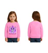 Unisex Kuromi Baskılı Çocuk Swaetshirt 3 İplik Şardonlu (Pembe)