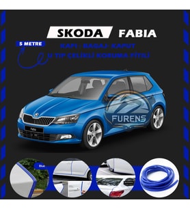 Skoda Fabia Oto Araç Kapı Koruma Fitili 5metre Parlak Beyaz Renk