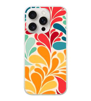 PrintiFy Apple  iPhone 15 Pro Max ile Uyumlu 1mm Slim Fit Retro Renkler 5 Baskılı Şeffaf  Kılıf