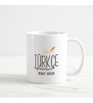 Türkçe Öğretmeni Kupa Bardak (5. Tasarım) (Beyaz)