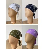 %100 Pamuklu Klasik Desen Unisex 4lü Bandana Seti Renkli Bandana Etnik Desenli A Kalite Bandana