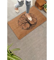 Valerine Life Vintage Ceviz Ağacı Kapı Önü Paspası 45x70cm (Kahverengi Koyu)