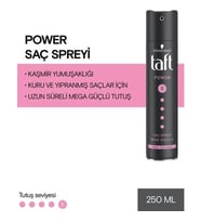 Taft Sprey Power Kaşmir Mega Güçlü Tutuş 250 Ml Yeni