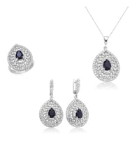 Gümüş Damla Desenli Bayan Set (Standart)