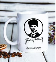 Kişiye Özel Öğretmenler Günü Hediyesi  Tasarımlı İsimli Hediye Kupa (Beyaz)