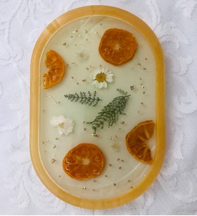 Epoksi Mandalin Sunum Tabağı