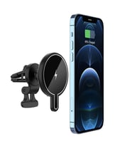 Magsafe Kablosuz Wireless Şarjlı Araç Telefon Tutucu Ayaklı Magnetic iPhone 14 1 (Siyah)