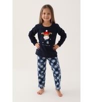 Arnetta 2661 Happy Snow Lacivert Kız Çocuk Uzun Kol Pijama Takım