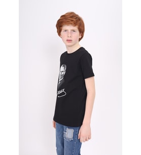 Toontoy Unisex Çocuk Atatürk Baskılı Tişört (Siyah)