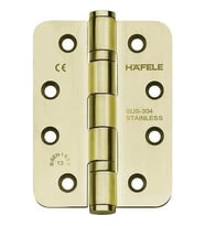 Hafele Yaprak Menteşe F Paslanmaz Çelik Parlak Pirinç102x76x3mm