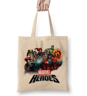 Marvel Heroes Bez Çanta Uzun Saplı