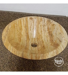 Sipahi Marble Sarı Traverten Çanak Lavabo