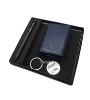 Signator D325 İsme Özel Set - Deri Kartlık + Anahtarlık  + Kalem Seti  İsme Özel Hediyelik Set (Karışık)