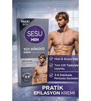 Sesu Men Tüy Dökücü 200 Ml Maxi Boy Erkekler İçin Hızlı Etkili Depilasyon Kremi