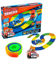 Magic Trucks 384 Parça Raylı Pist - Raylı Araç Oyuncak - Tren Oyuncak - Renkli Araç Yolu - Pist Set