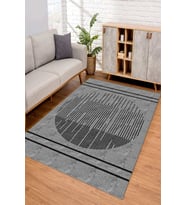 Dijital Kaymaz Taban Yıkanabilir Renkli Salon Halısı Mutfak Halısı Yolluk ND-SD-918 (Gri)
