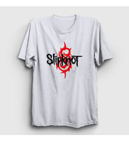 Presmono Unisex Beyaz Logo Slipknot T-Shirt 112631tt (Beyaz)