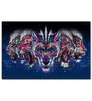 Cakapuzzle Dijital Leopar Jaguar Kaplan Aslan Puzzle Yapboz MDF (Ahşap) (120 Parça)